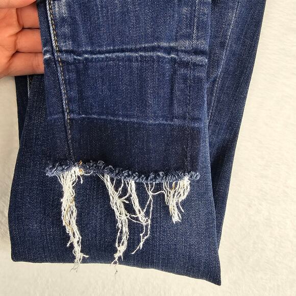 American Eagle Jeans Size 2 Womens Super Stretch Jegging Distressed Raw Hem - Picture 6 of 16